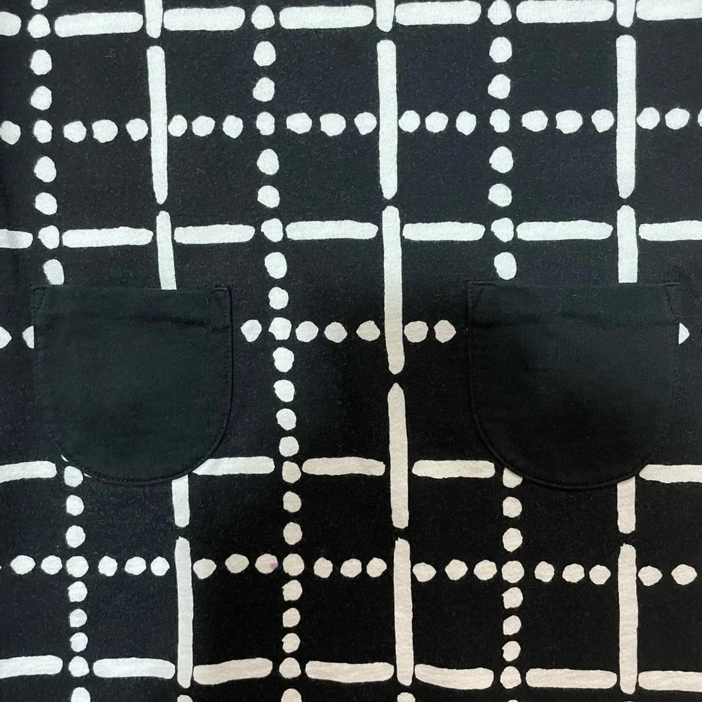Black and White Patterned Long-Sleeve Dress from Gymboree